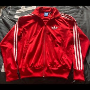 Red adidas firebird track jacket size Small